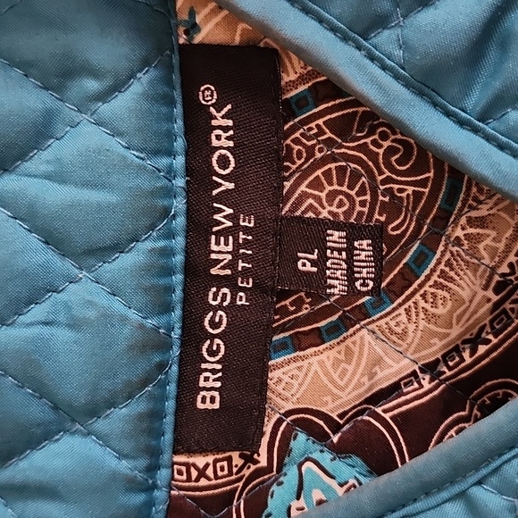 Briggs New York paisley lined quilted lightweight jacket full zip women's LP - Picture 4 of 9